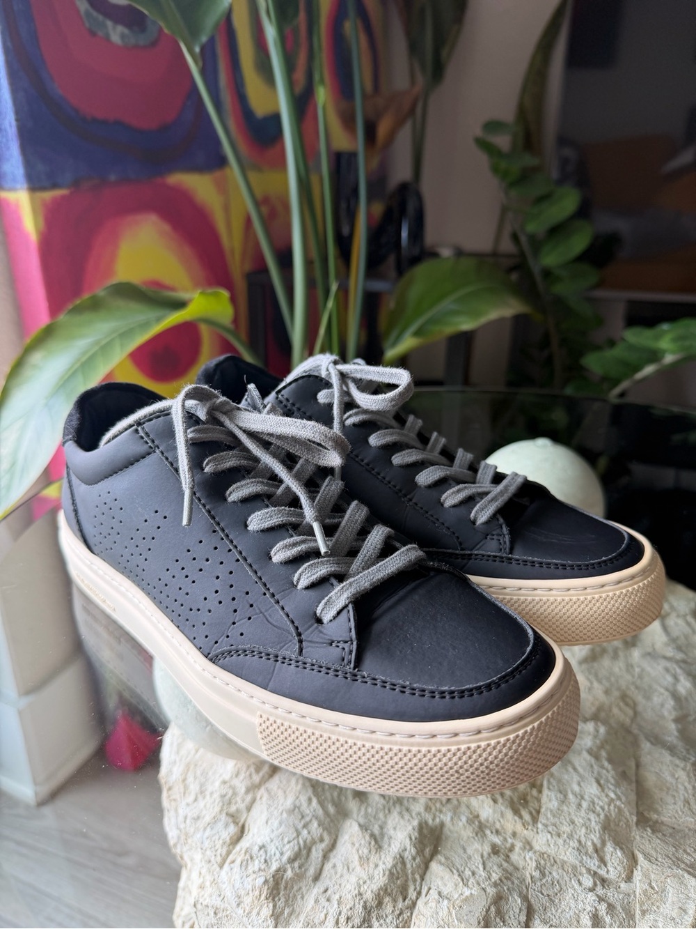 P448 John Recycled Black Sneakers EU38 USWomen7.5/Men5 Unisex Made in Italy